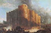 Hubert Robert La Bastille dans les premiers jours de sa demolition oil painting on canvas